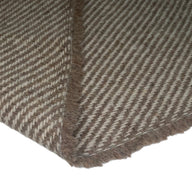 Diagonal Striped Wool Coating - Cream/Beige