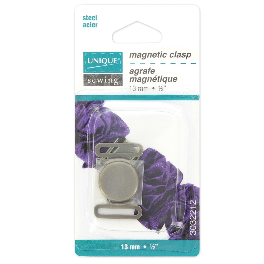 Circle Magnetic Clasp - 13mm - Brass