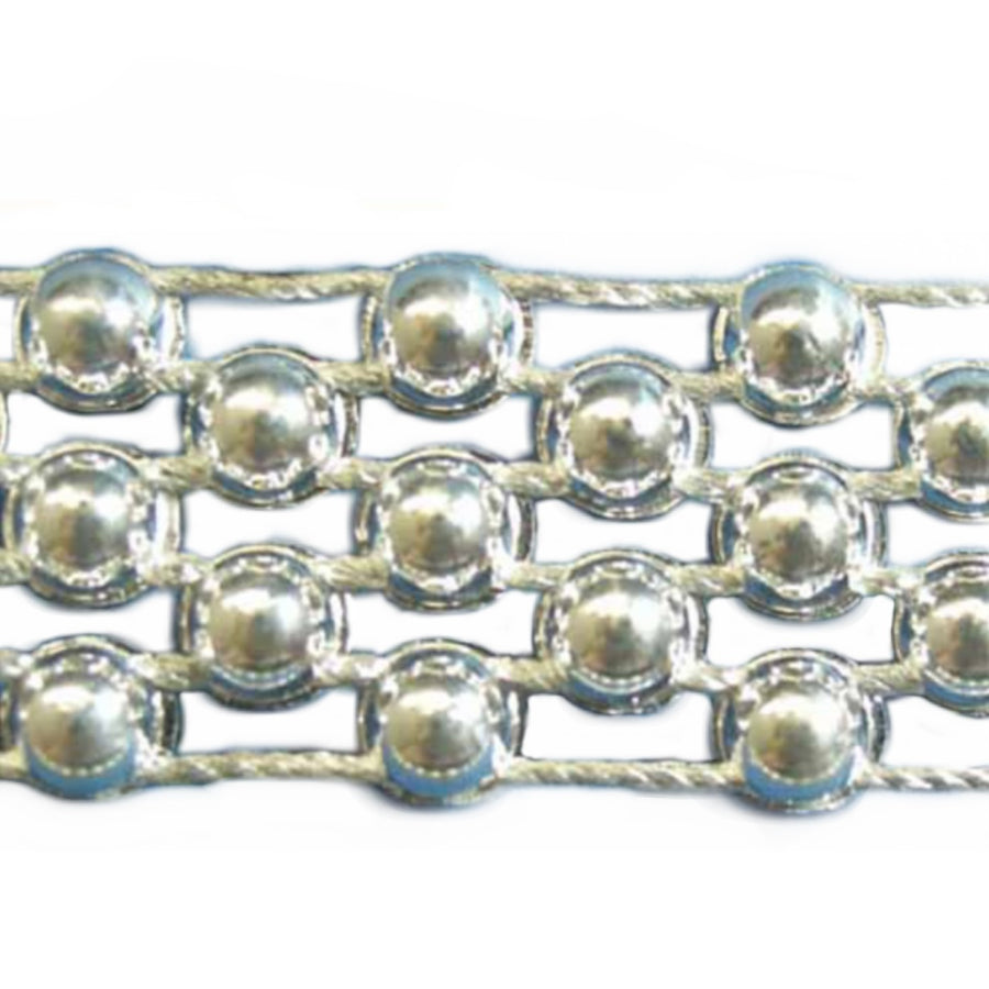 Beads Braid Trim - 12mm - Silver