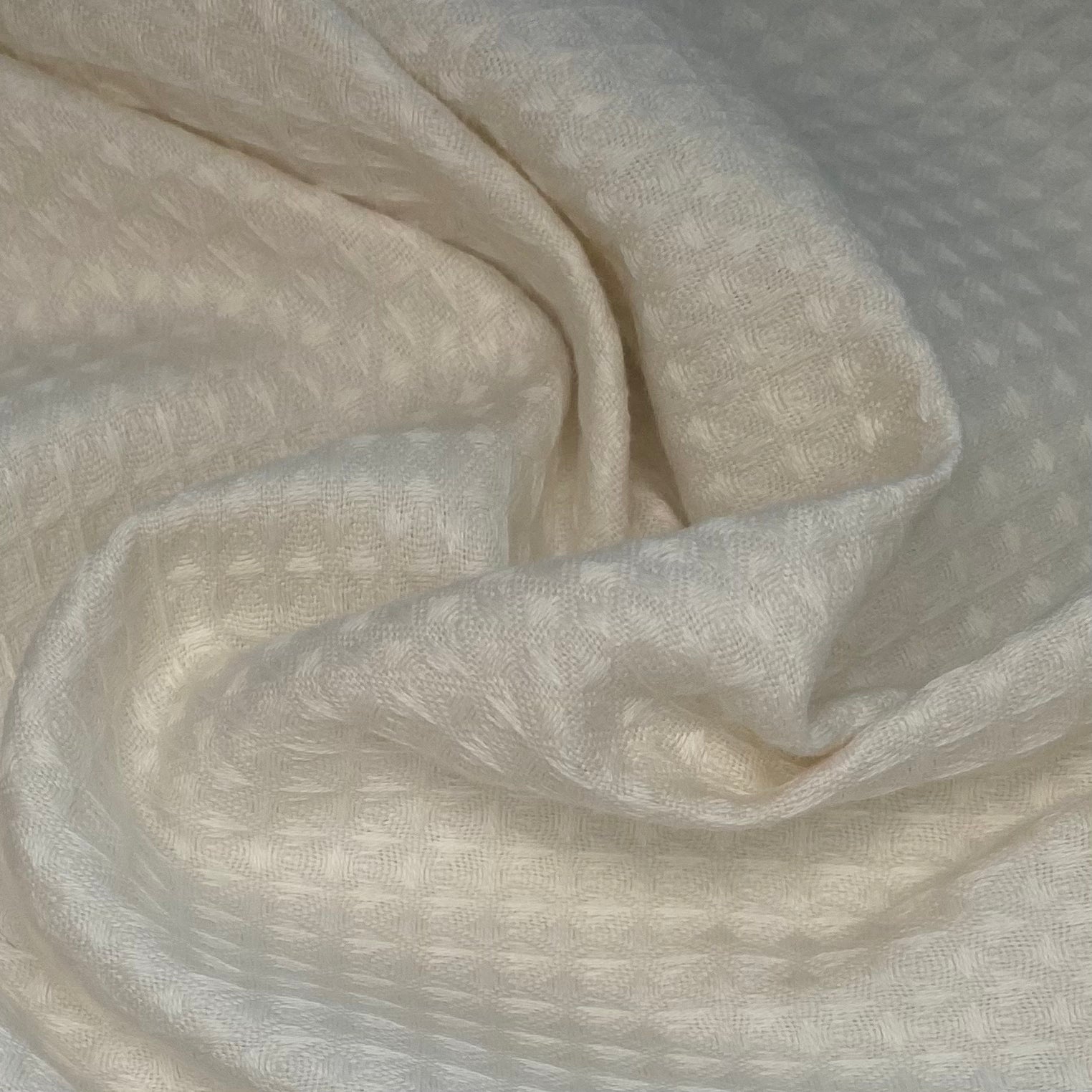 Cotton Waffle Weave - Unwashed - Off White