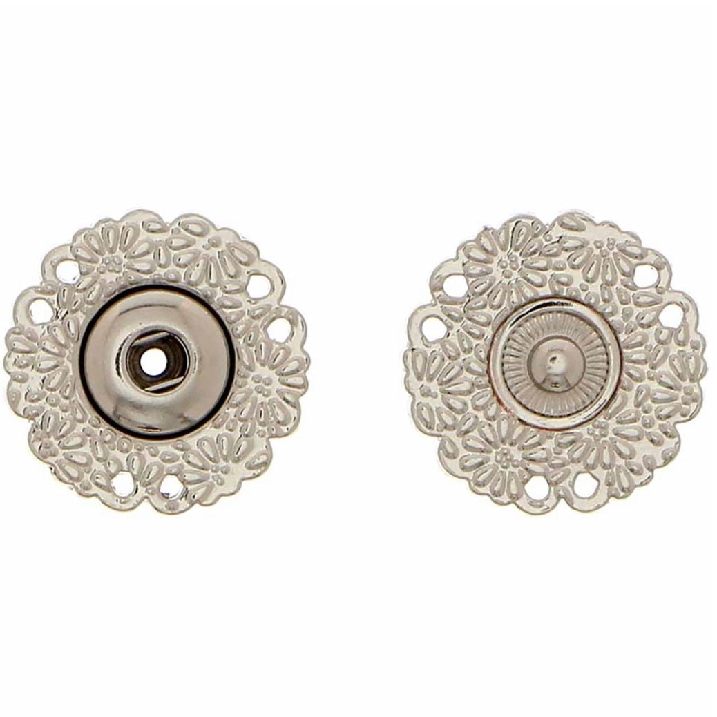 Decorative Snap Fastener - 25mm - 1 set - Gunmetal