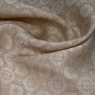 Polyester Satin Brocade - Beige/Ivory