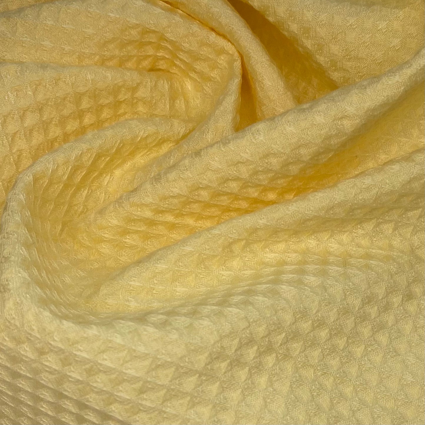 Cotton Waffle Weave - Yellow