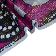 Waxed Metallic African Printed Cotton - Pink/Black/Grey