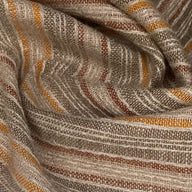 Striped Medium Weight Linen - Brown