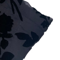 Floral Burnout Silk Chiffon - Black