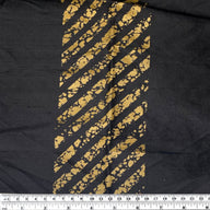 Striped Silk Shantung - Black/Gold