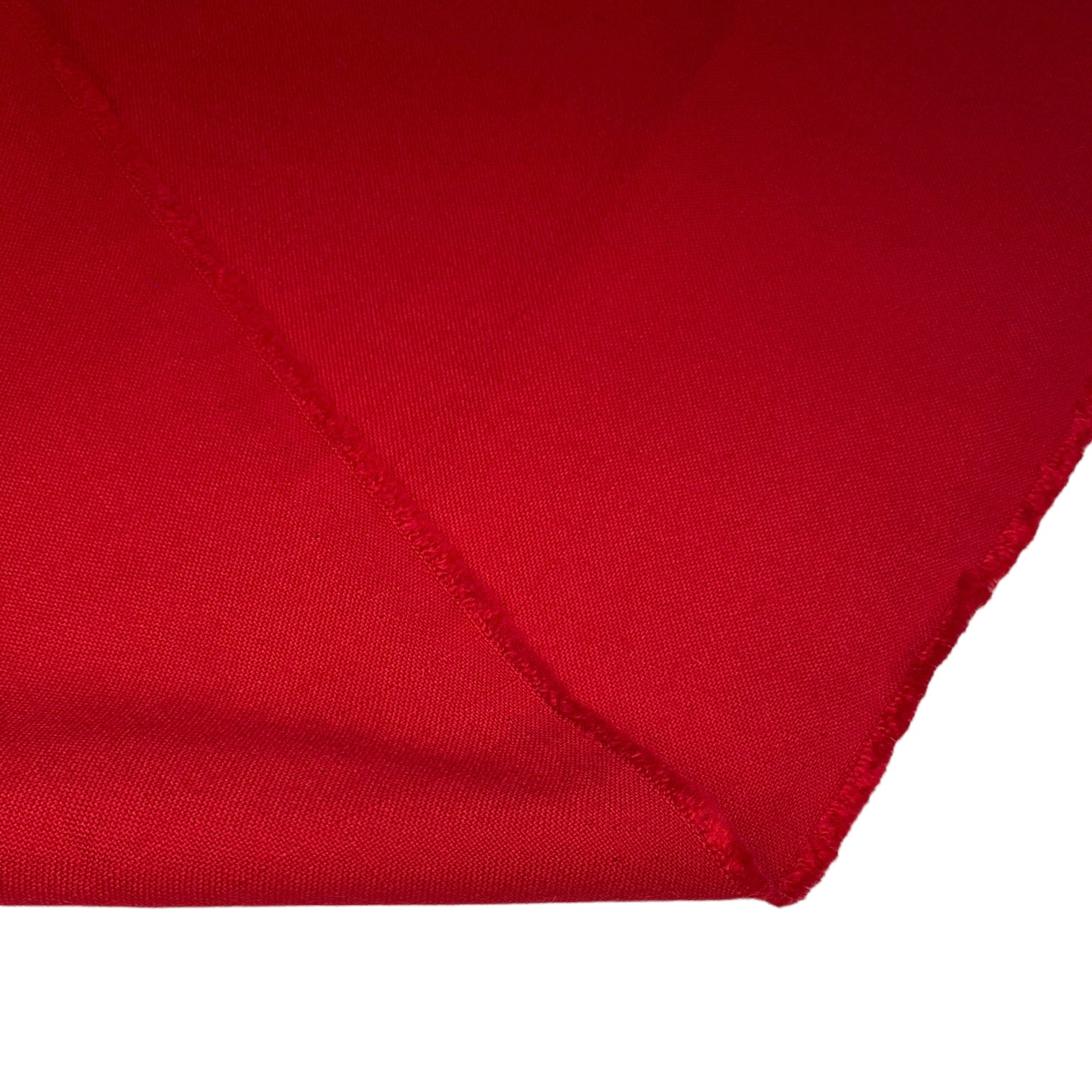 Cotton/Polyester Blend - Linen Look - Red