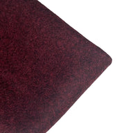 Marbled Melton Wool Coating - Burgundy