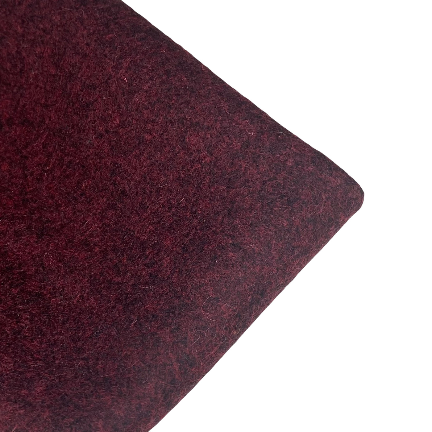 Marbled Melton Wool Coating - Burgundy