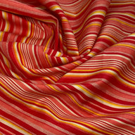 Striped Cotton - 42” - Red/Yellow
