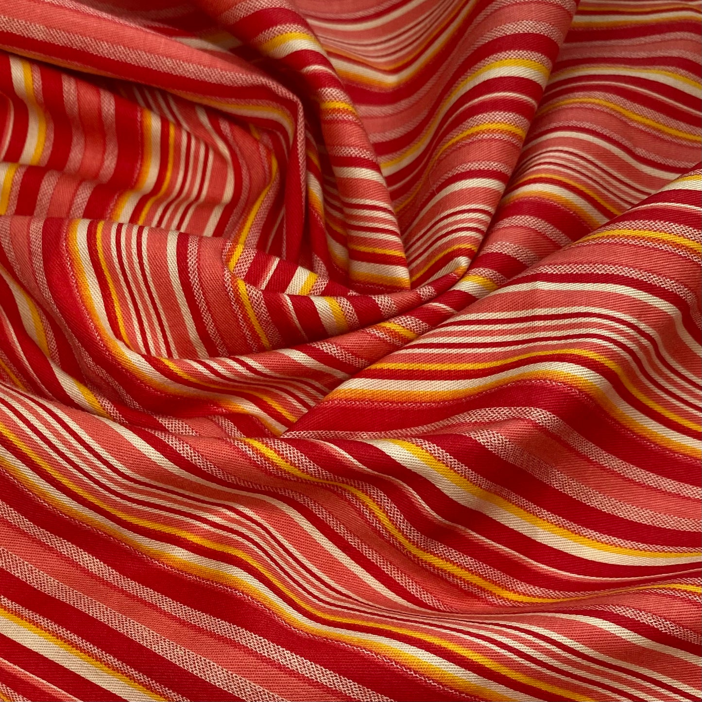 Striped Cotton - 42” - Red/Yellow