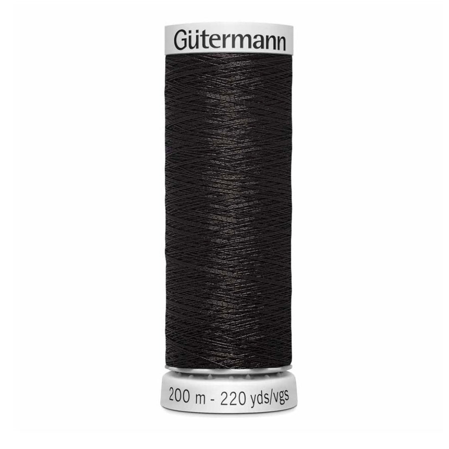 Dekor Metallic Thread - 200m - Black