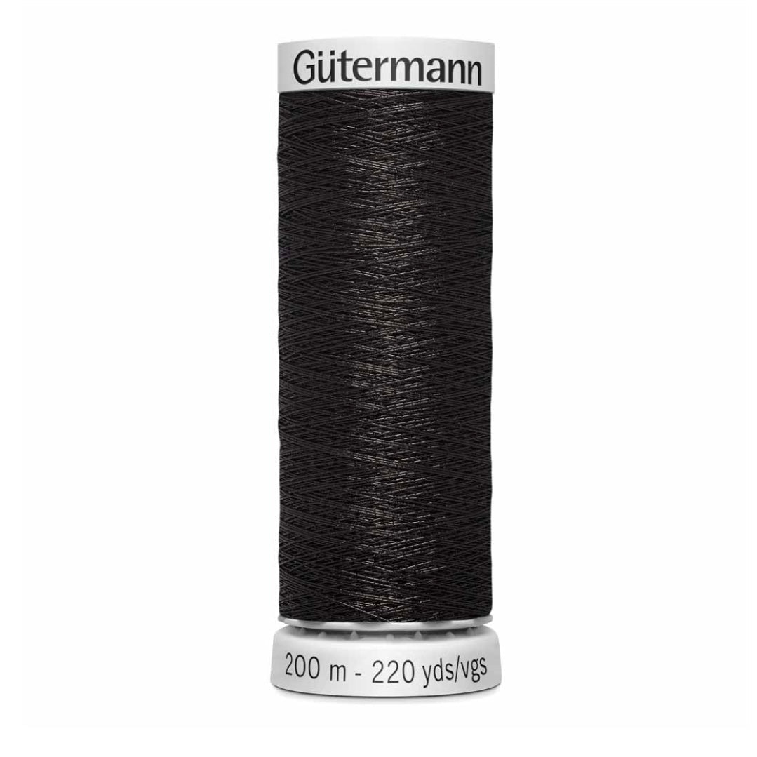 Dekor Metallic Thread - 200m - Black