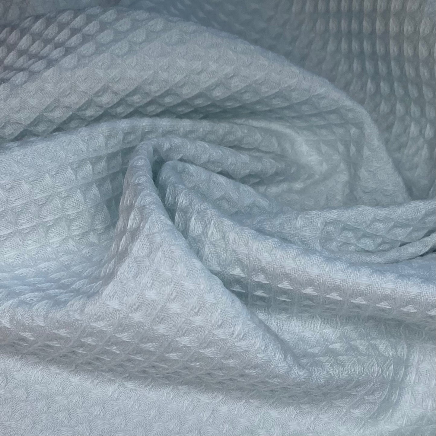 Cotton Waffle Weave - Unwashed - Light Blue