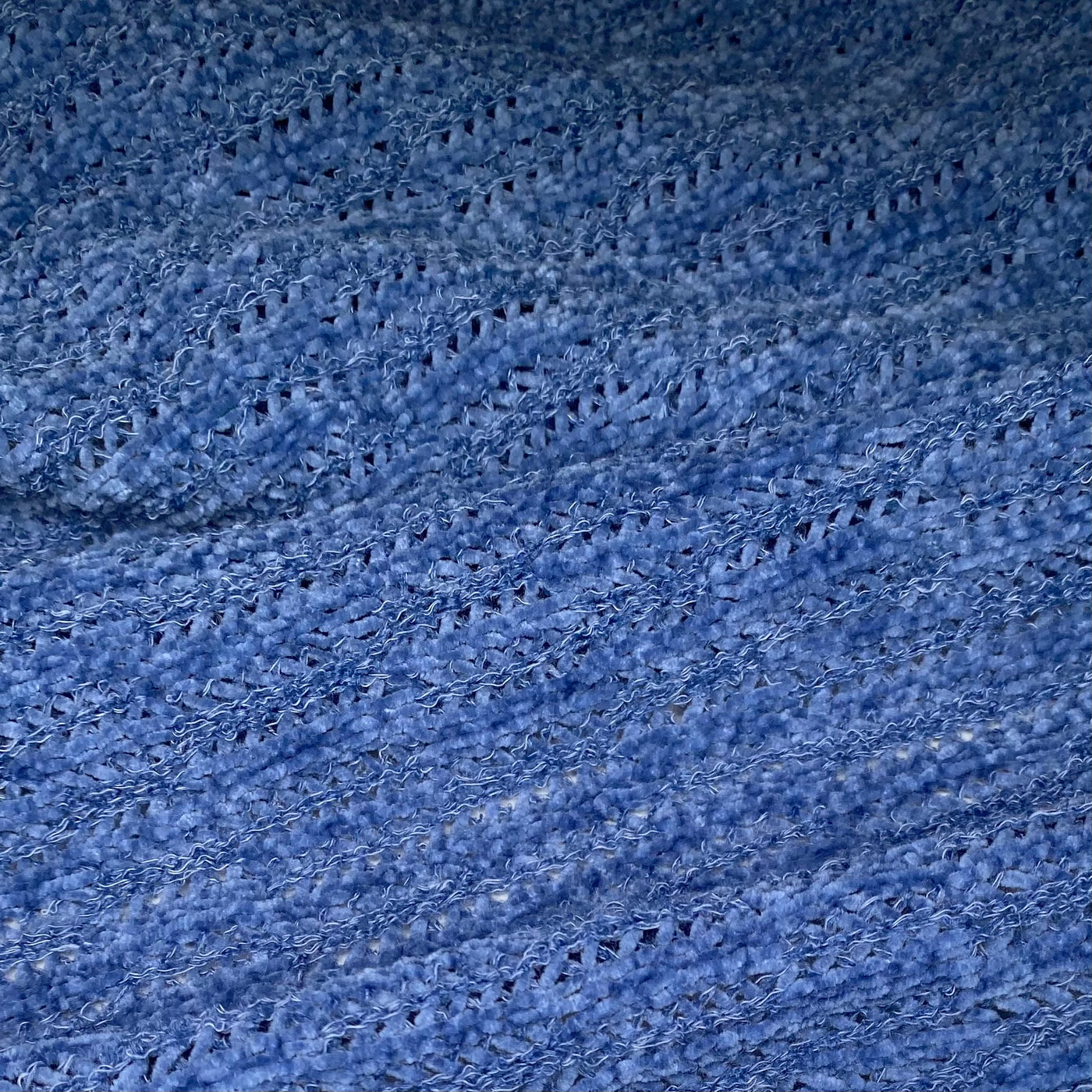 Chenille Polyester Knit - Blue