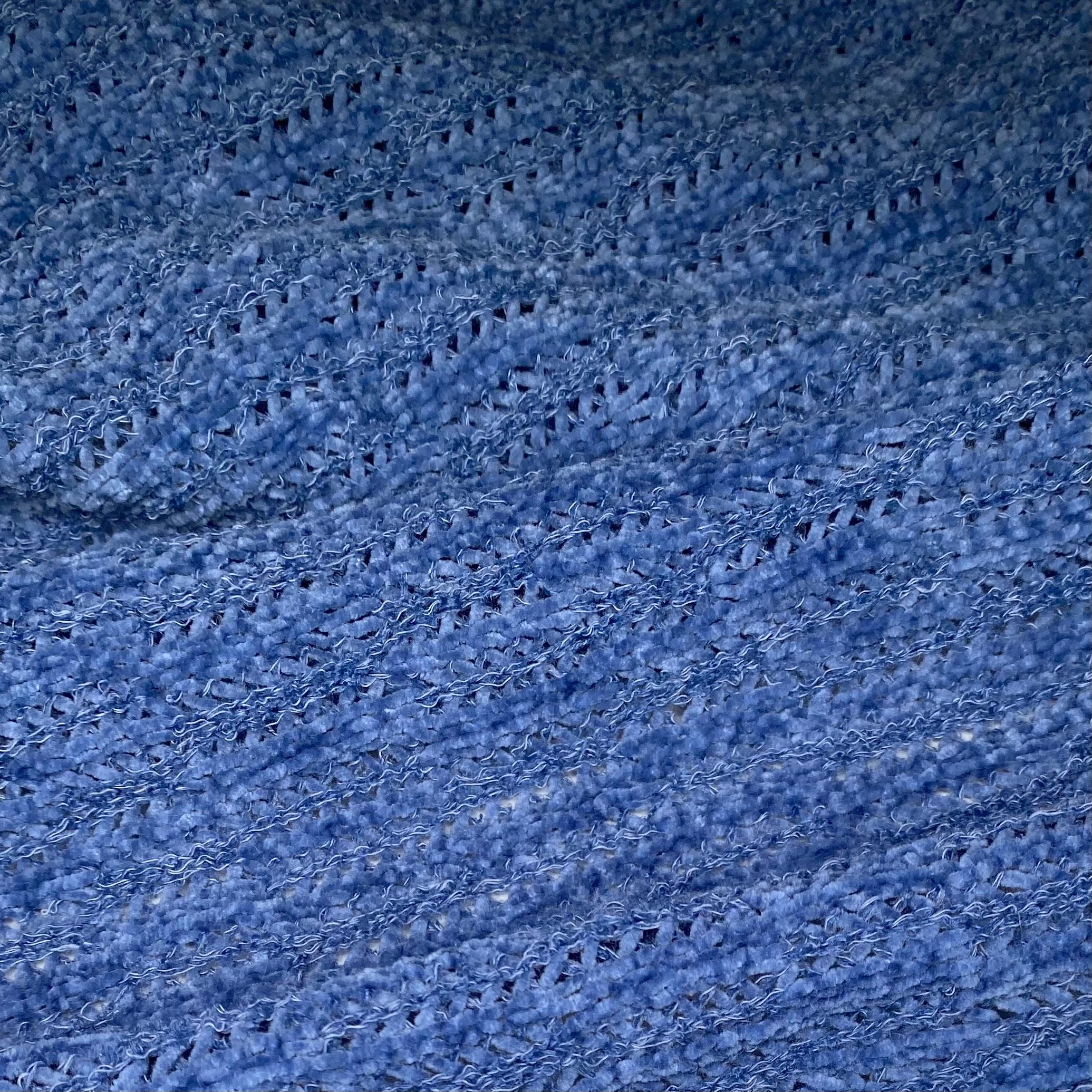 Chenille Polyester Knit - Blue