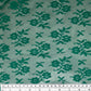 Scalloped Edged Floral Polyester Lace - 52” - Green