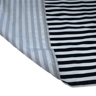 Striped Mercerized Cotton - 60” - Black/White