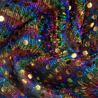 Faux Sequin - 44” - Rainbow/Gold