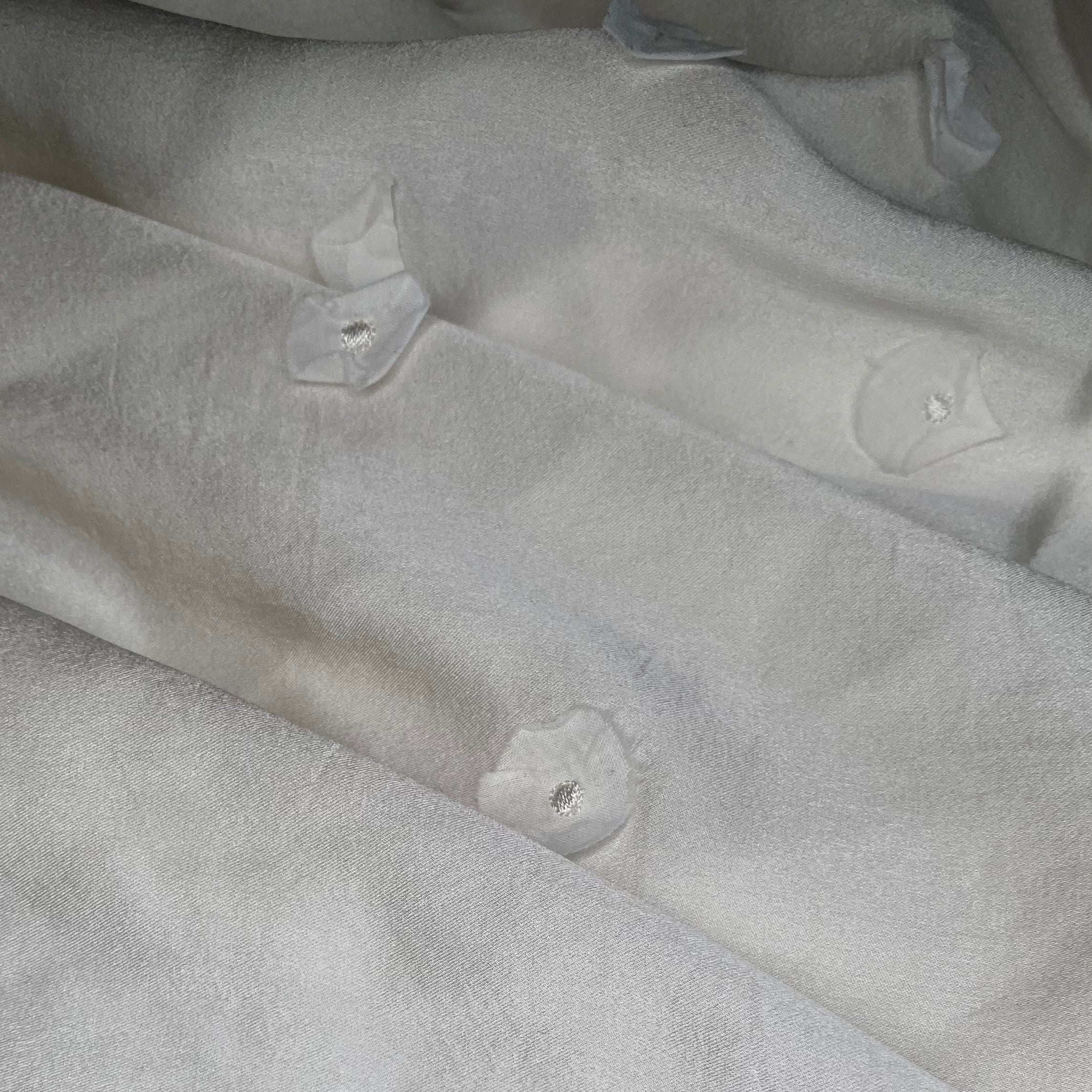 Flower Silk Charmeuse - White
