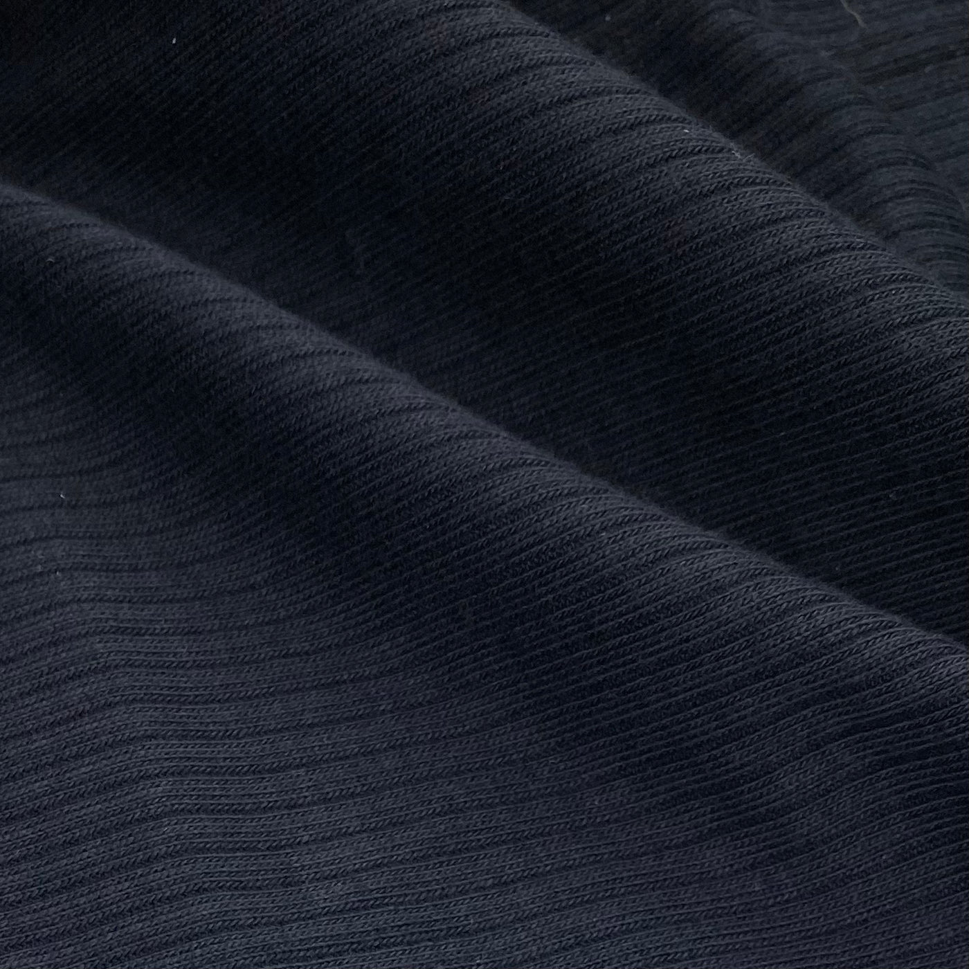 Cotton Rib Knit - Black - Remnant