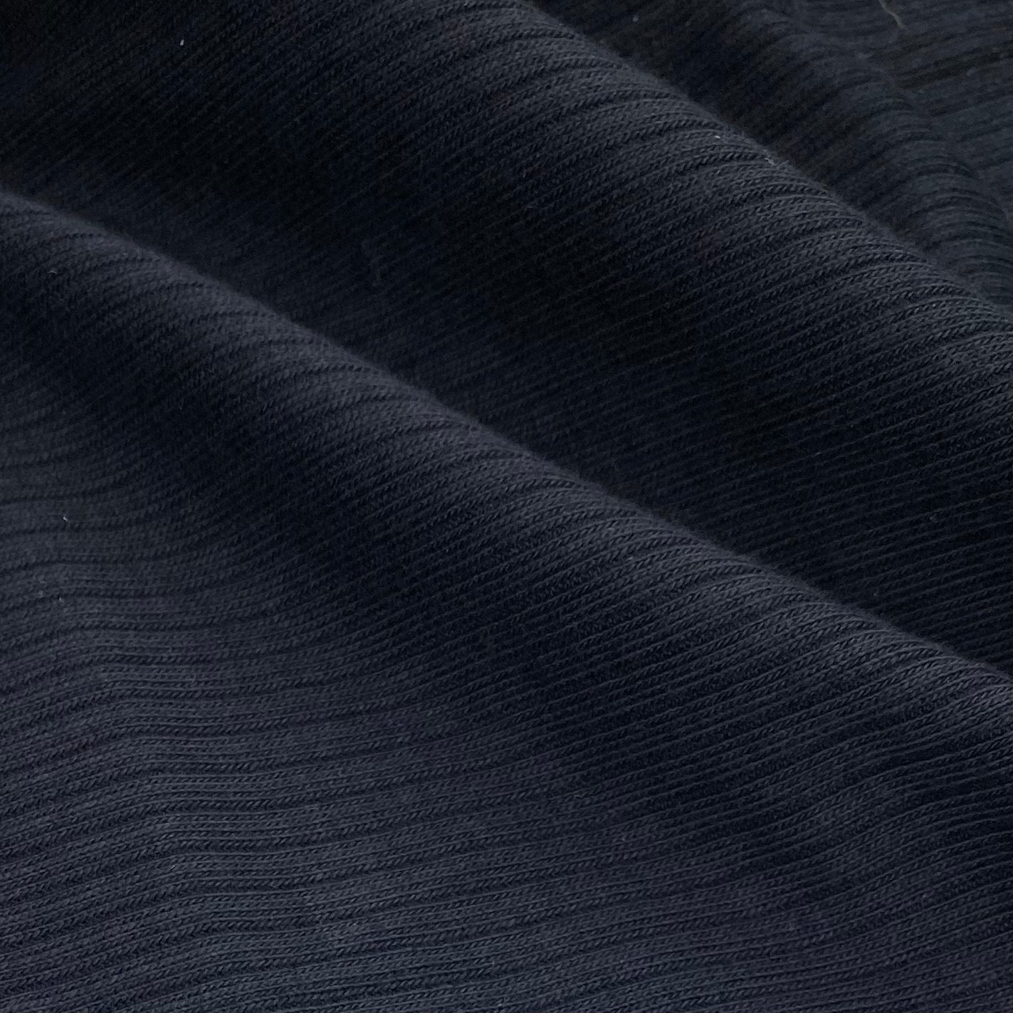 Cotton Rib Knit - Black - Remnant