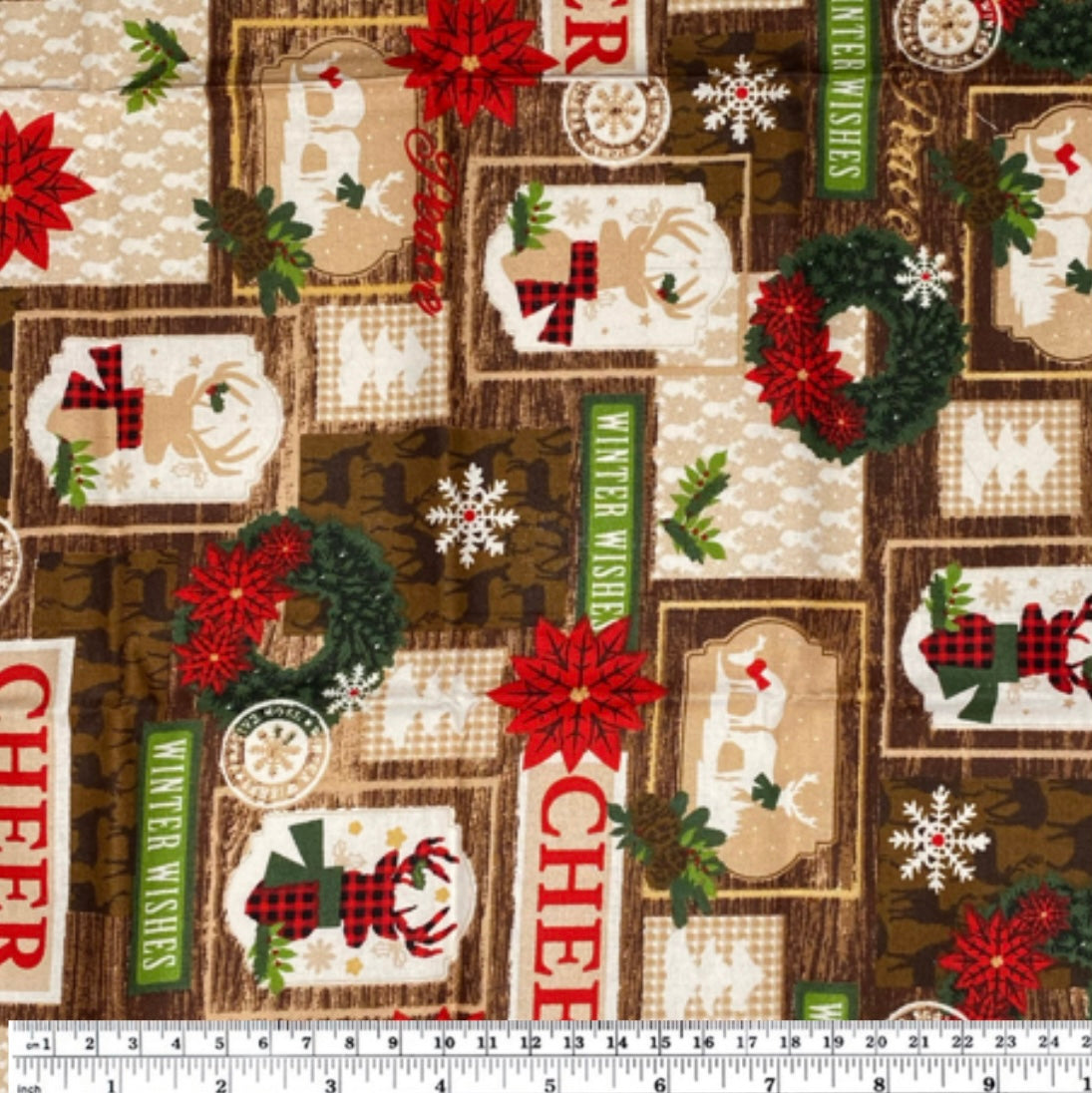 Quilting Cotton - Holiday Cheer - Remnant