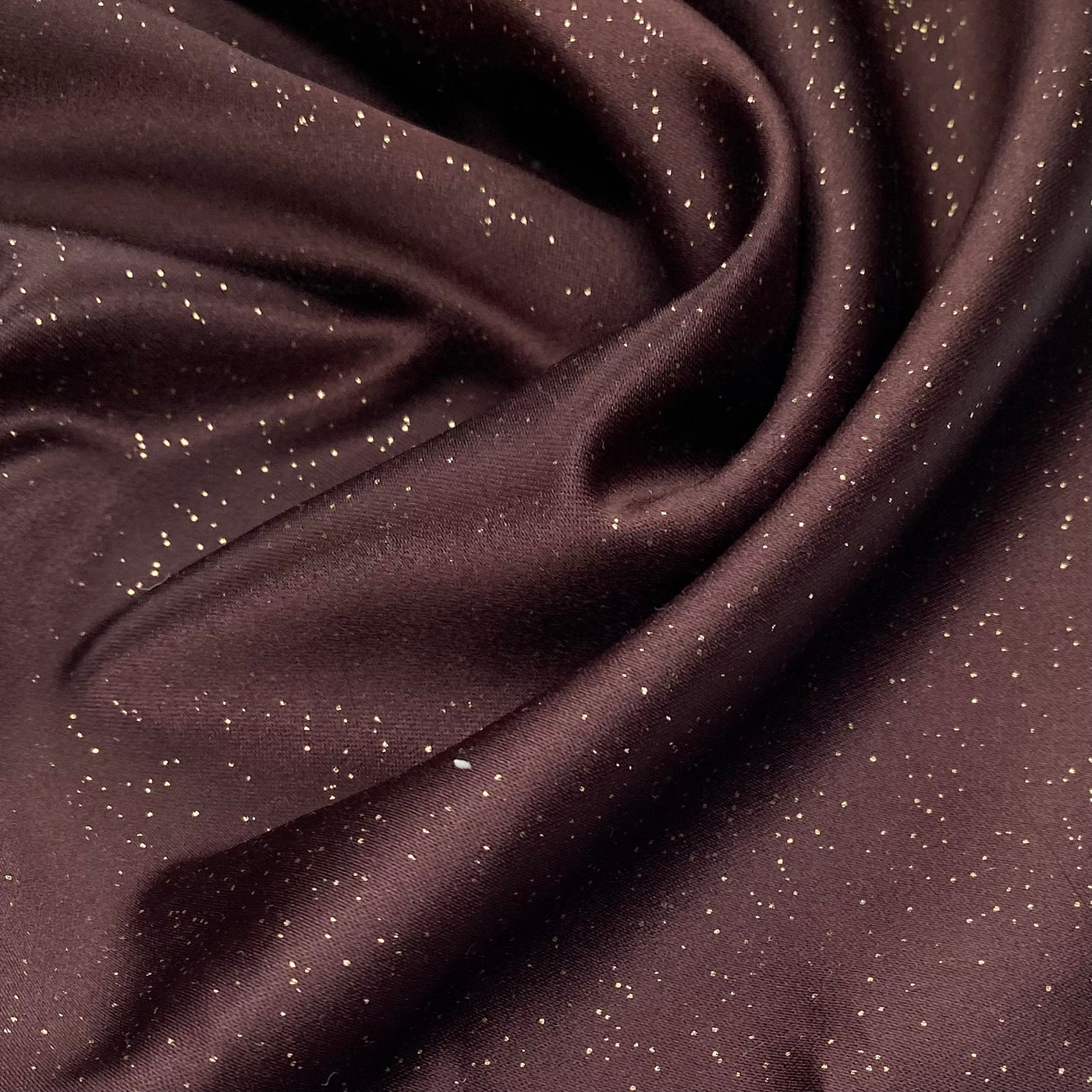 Sparkle Peau De Soie - Matte Satin - Dark Brown/Gold