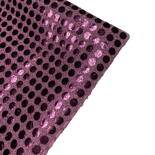 Faux Sequin Large Shiny Confetti Dot Knit - 46” - Pink