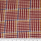Wool Coating - Houndstooth Plaid - Red/Cream/Light Blue/Yellow