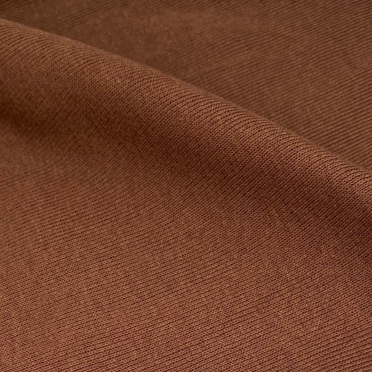 Cotton Tubular Rib Knit - Brown