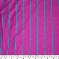 Striped Cotton Knit - 66” - Purple/Teal