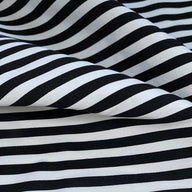 Striped Mercerized Cotton - 60” - Black/White