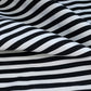 Striped Mercerized Cotton - 60” - Black/White