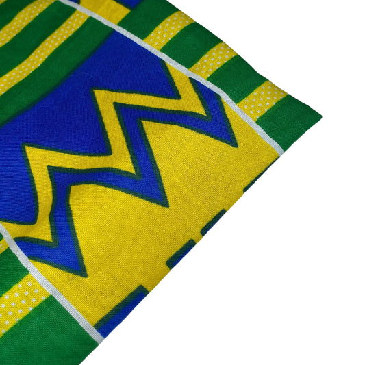 African Printed Cotton - Multi-Colour / Yellow / Green / Blue