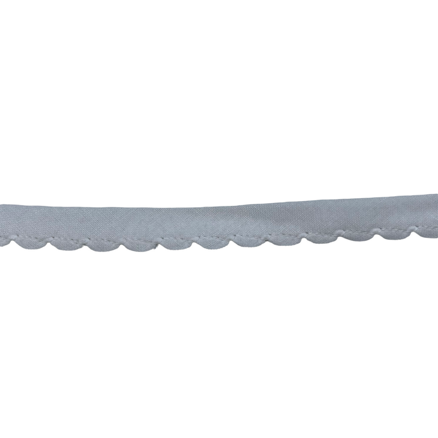 Scalloped Trim - White