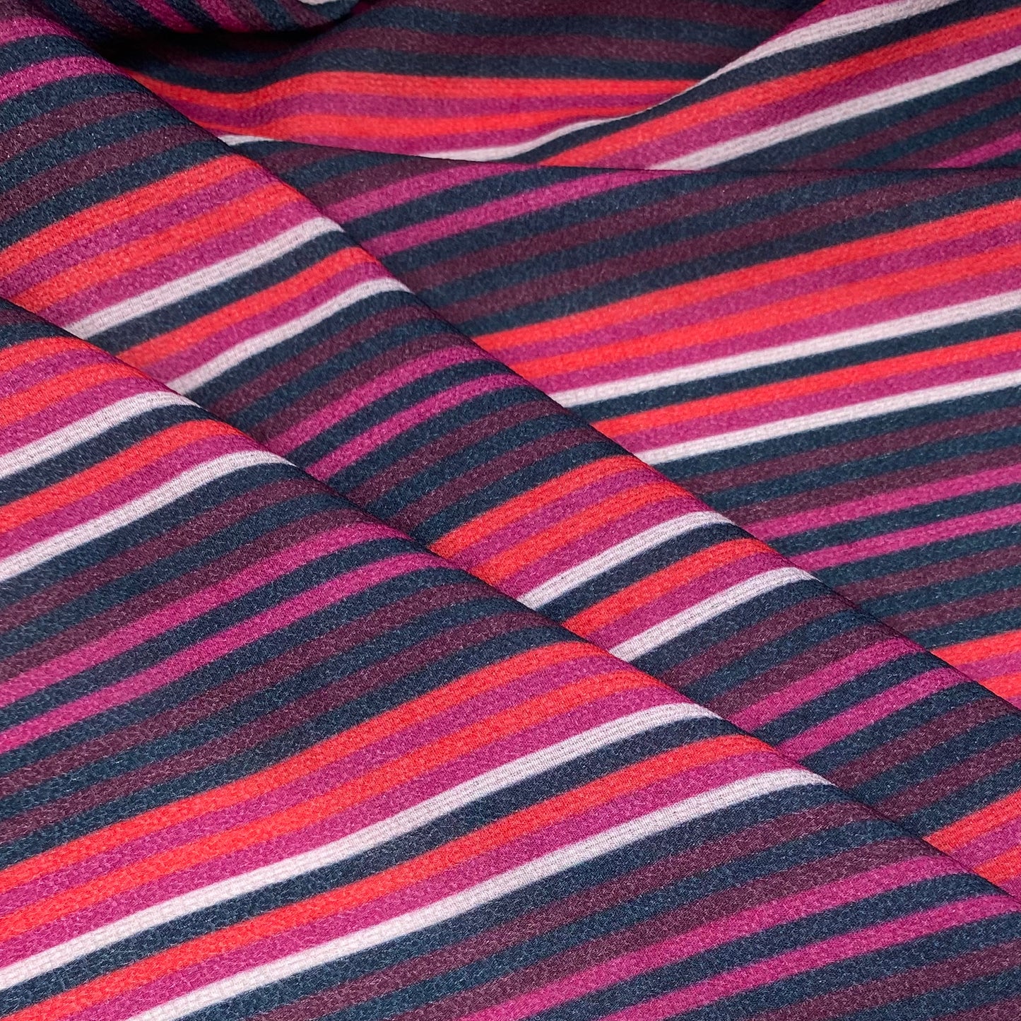 Striped Lightweight Polyester Crêpe - 60”