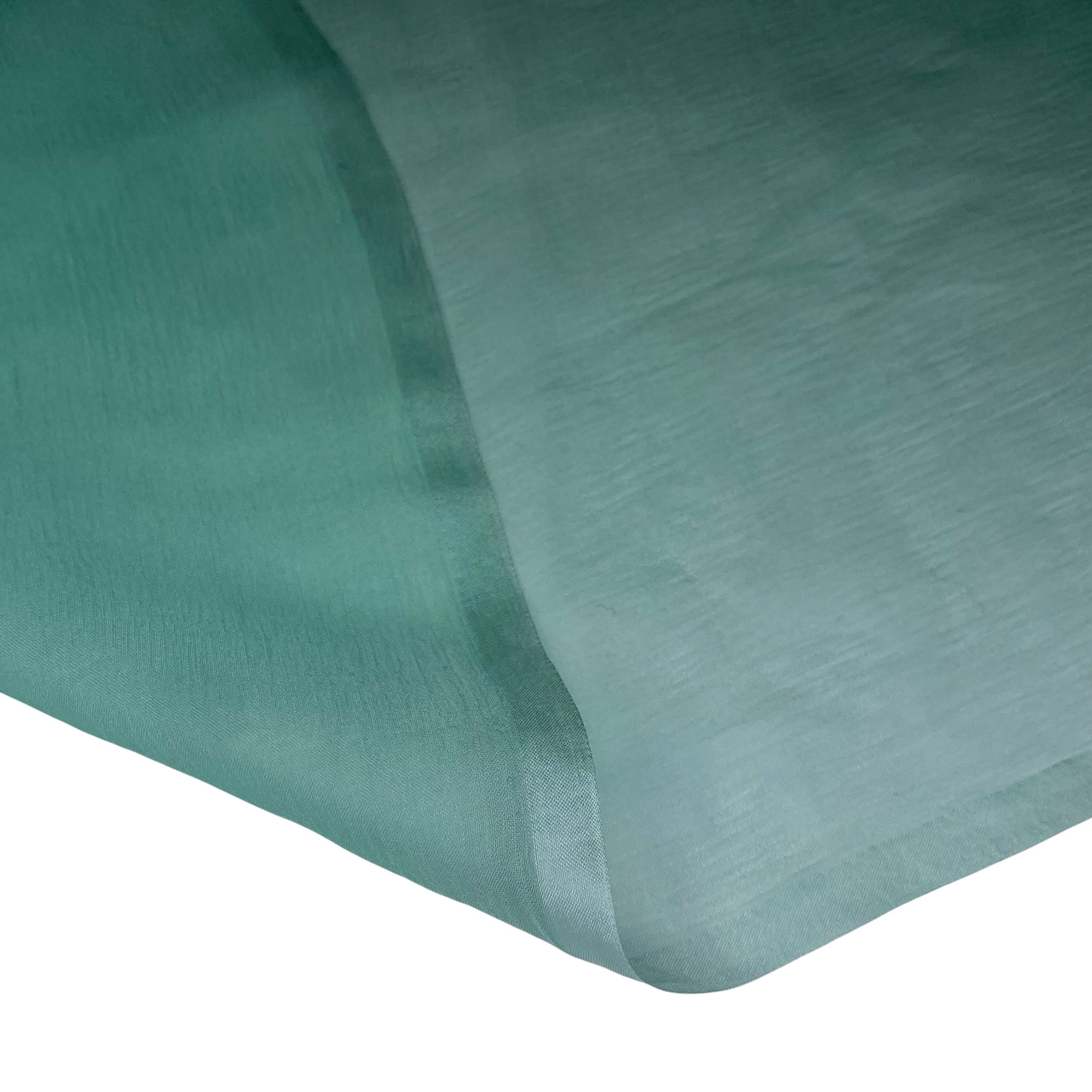 Ombré Crinkled Silk Chiffon - 44" - Green