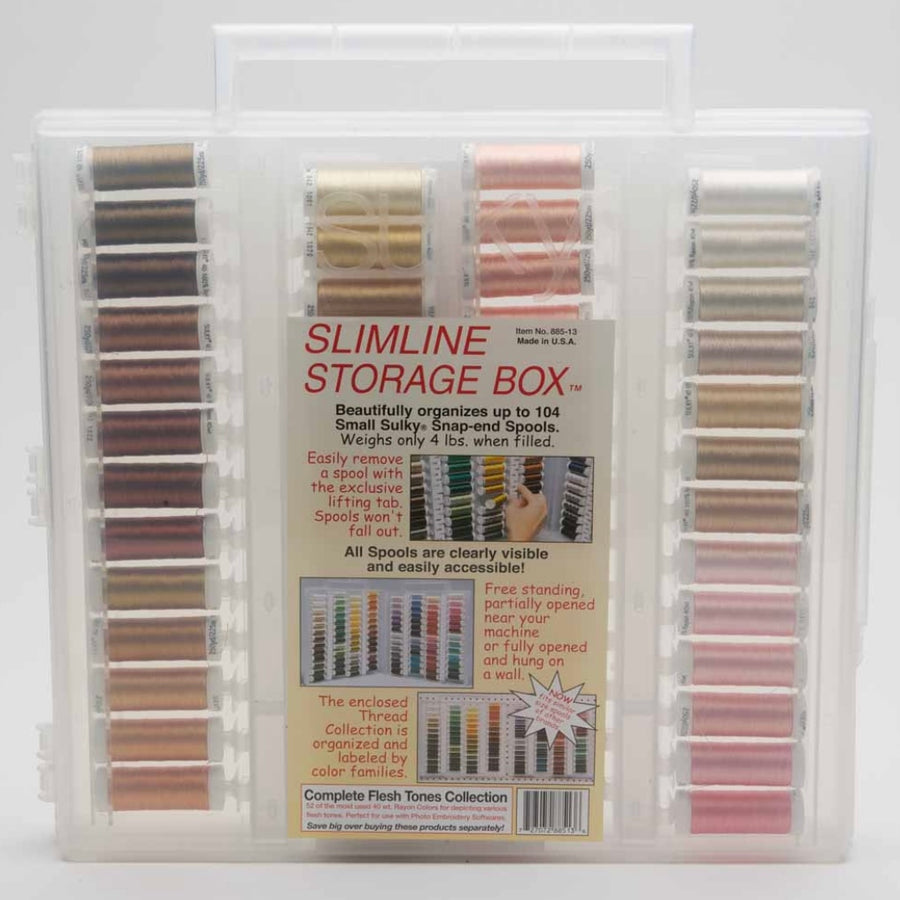 Slimline Rayon Thread Assortment - Complete Fleshtones