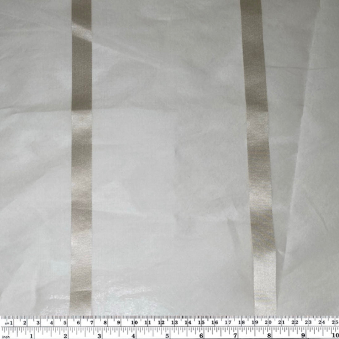 Striped Silk Organza - Beige