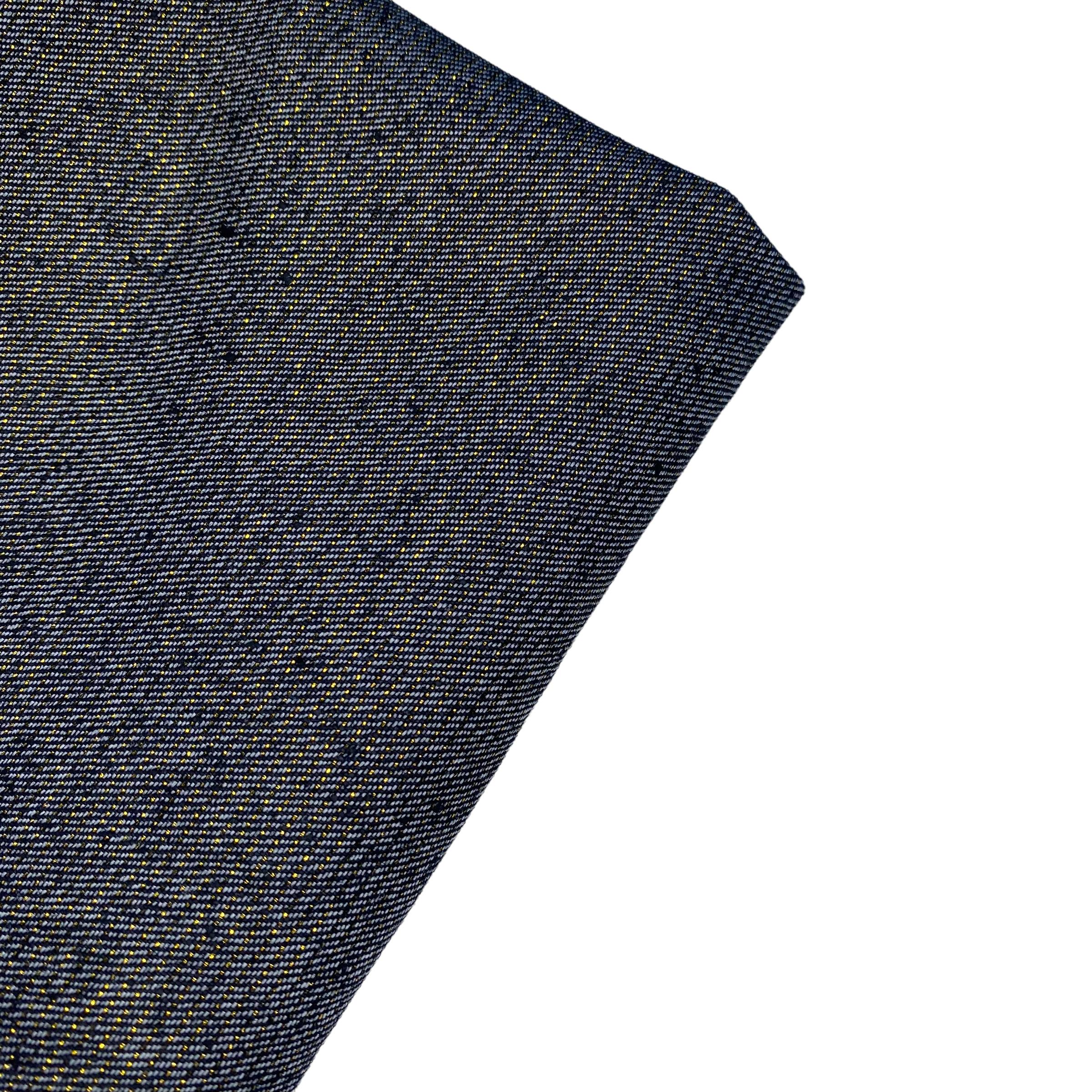 Cotton Twill Denim - 8oz - Black/Gold