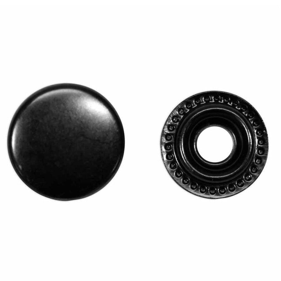 Heavy Duty Snaps - 15mm (5/8″) - 6 sets - Black