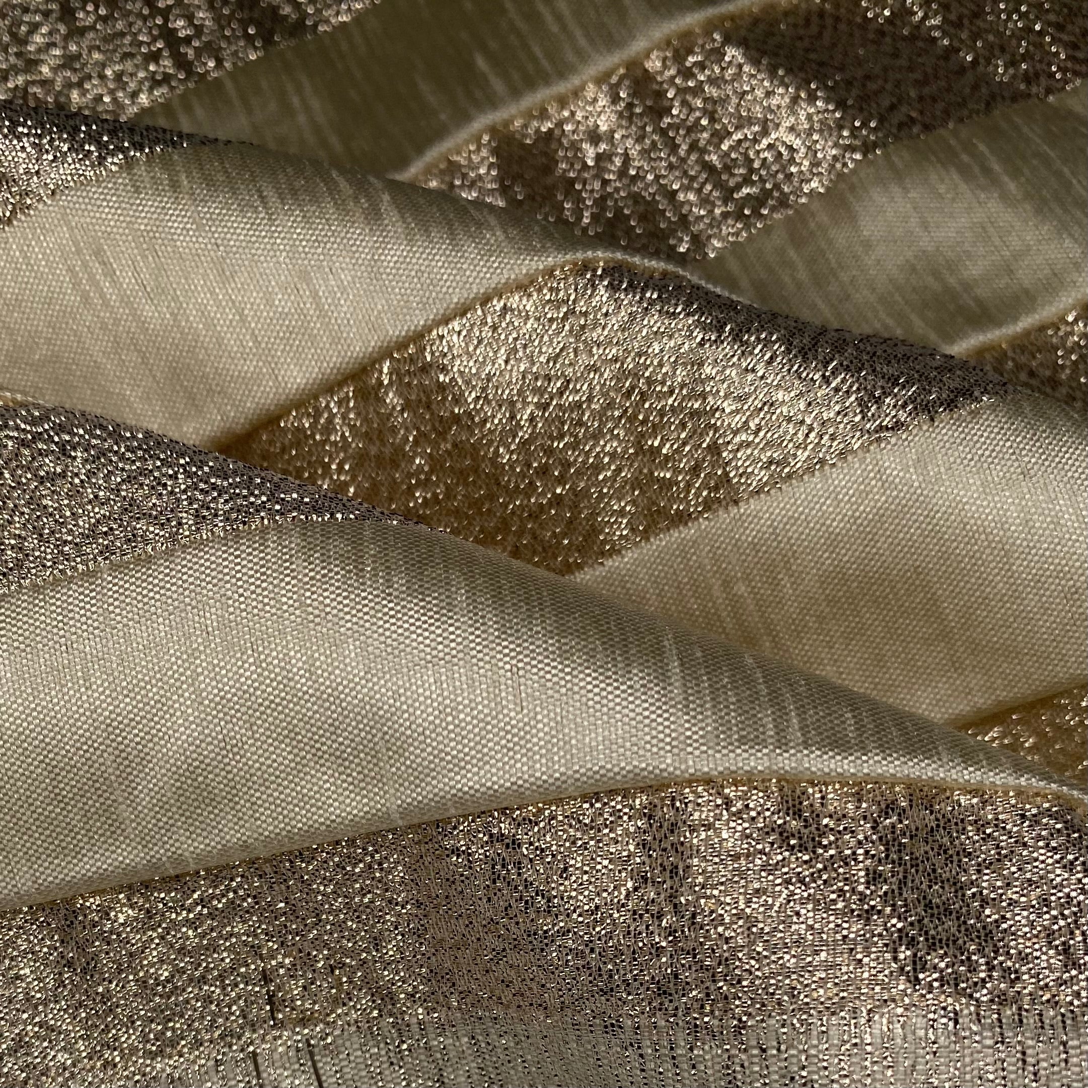 Striped Metallic Brocade - Gold