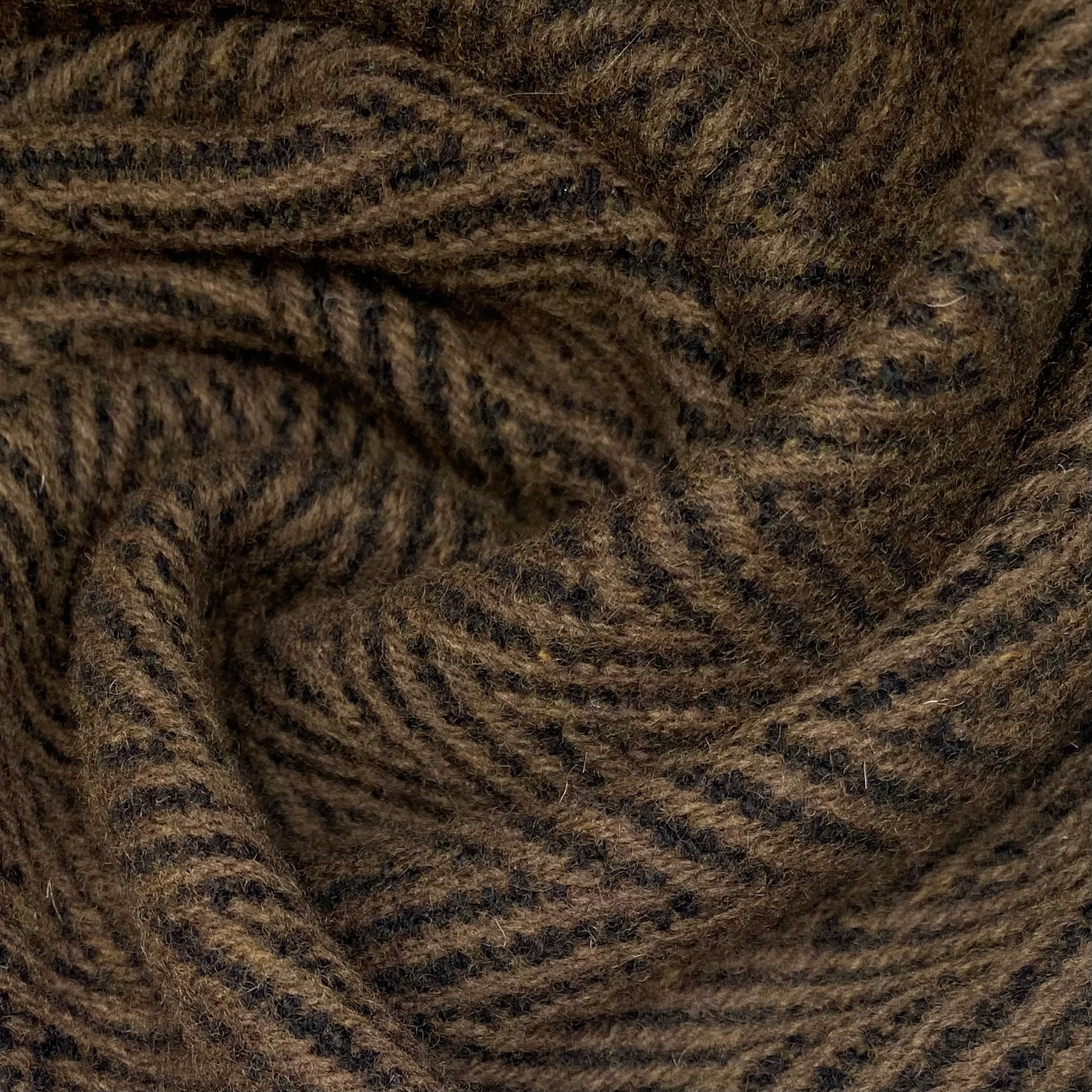 Chevron Wool Coating - Brown