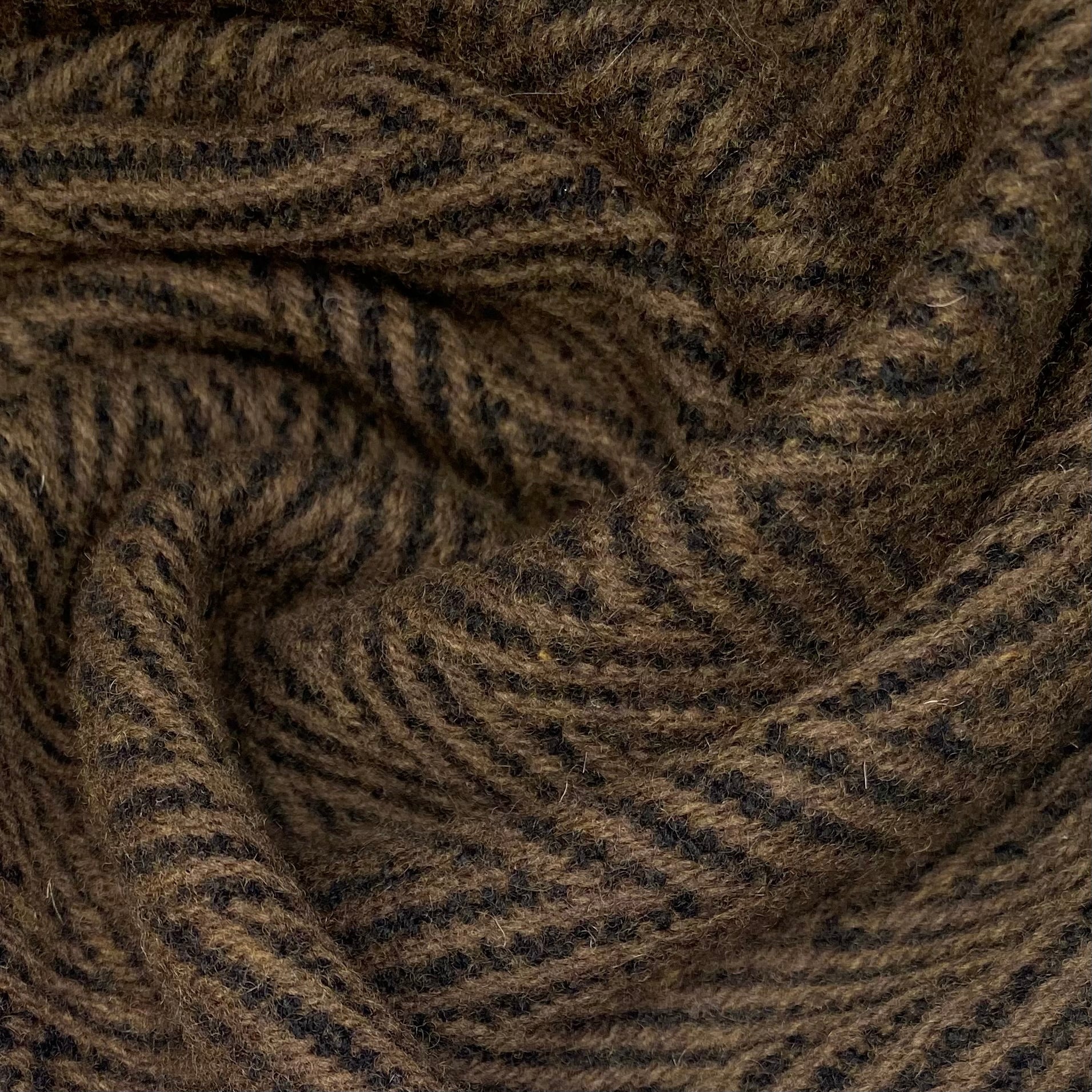 Chevron Wool Coating - Brown