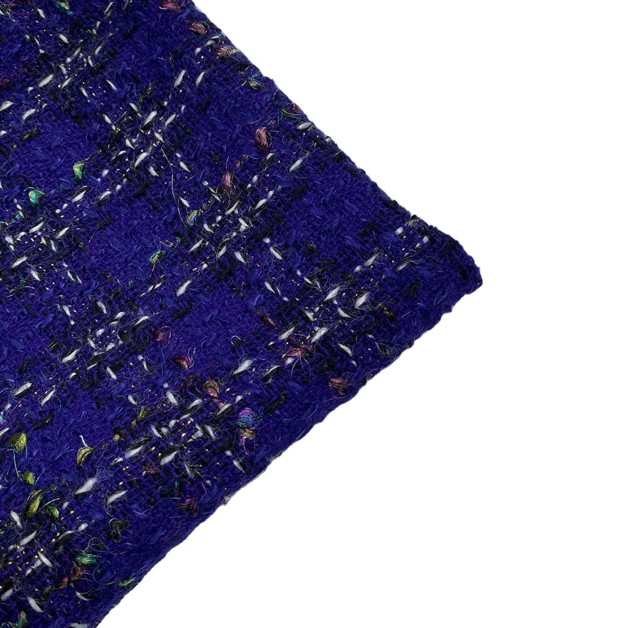 Wool Boucle Coating - Purple