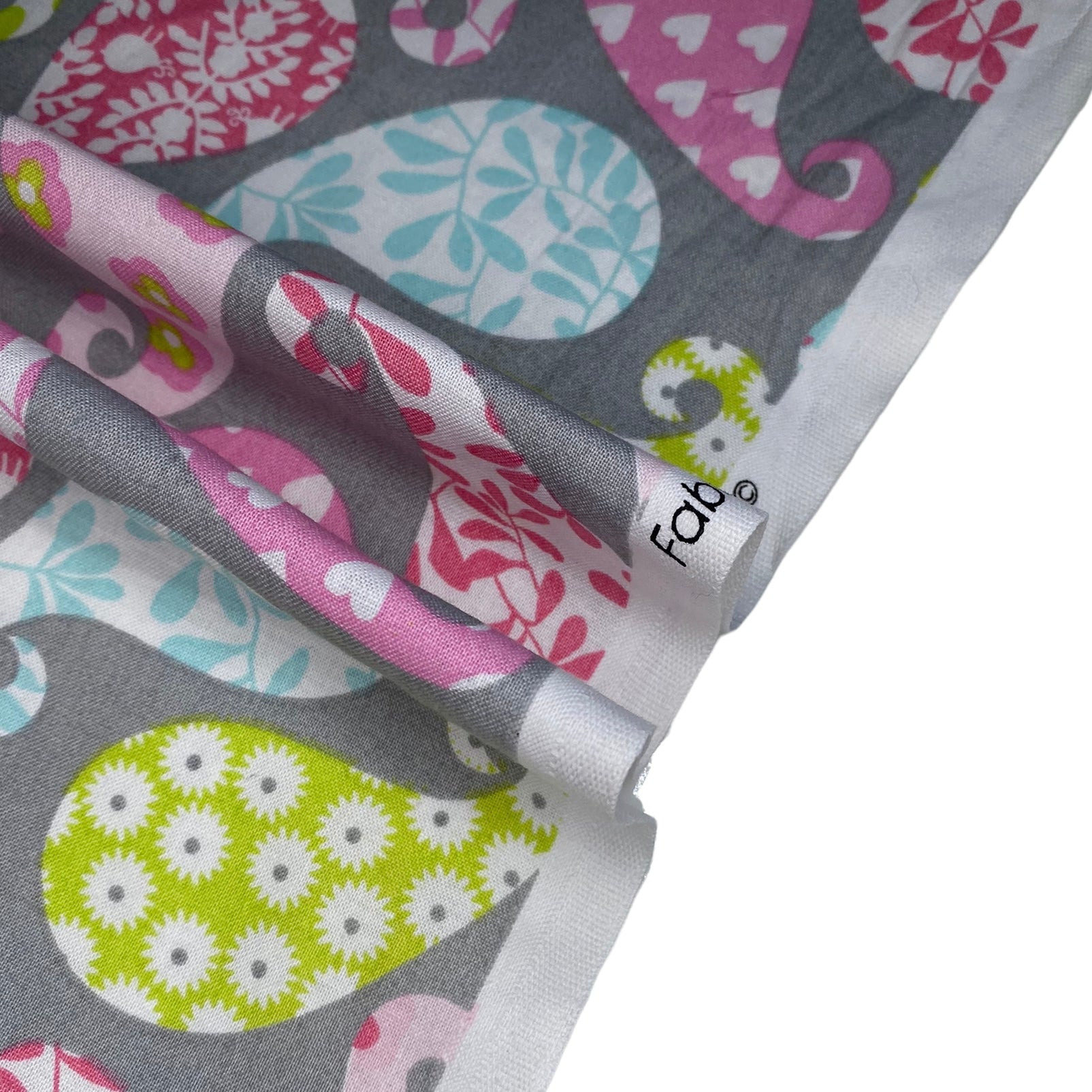 Quilting Cotton - Paisley - Grey