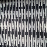 Patterned Upholstery - Designer Remnant - Black/Ivory