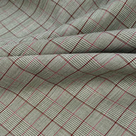 Yarn Dyed Cotton Plaid - Remnant - Green/White/Red